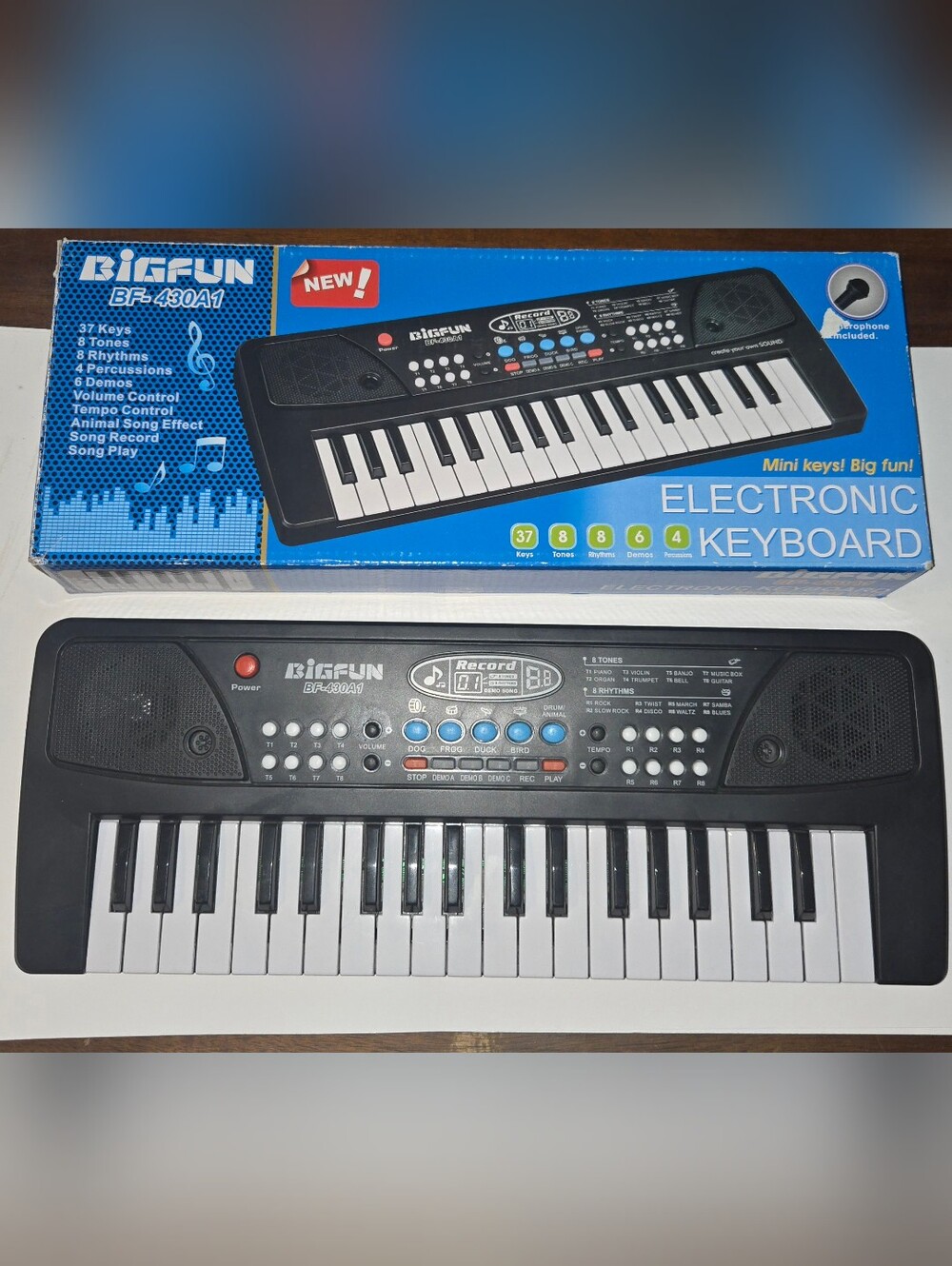 Bigfun BF-430A1 37-Key Electronic Keyboard Mini Piano w/ Microphone